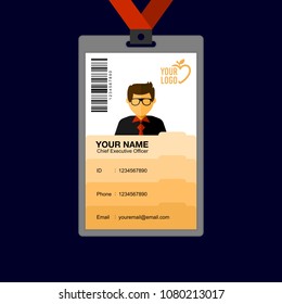Identity card design template.