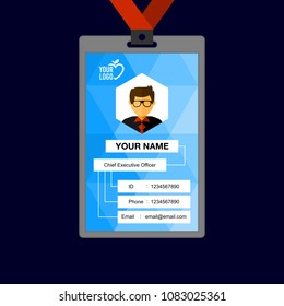 Identity card design template.