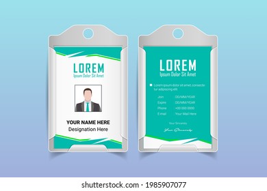 Identity Card Design Template. Creative and Clean Double-sided,  Flat Design Vector Illustration. Stationery Design