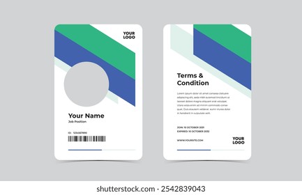 Identity card design template. Employee ID card design