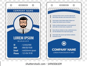 Identity Card Design Template. Vector illustration