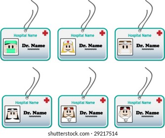 Identity card for doctors, nurses and surgeons