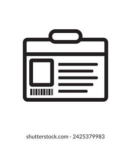 identity card, a document icon, vector illustration