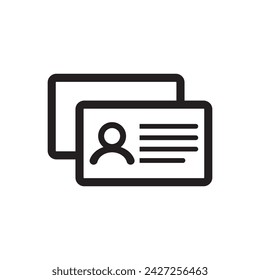 identity card, a document icon, vector illustration