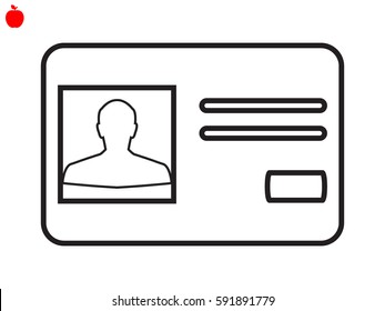 identity card, a document icon, vector illustration eps10