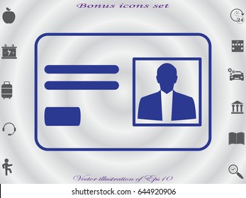 identity card, a document icon, vector illustration eps10