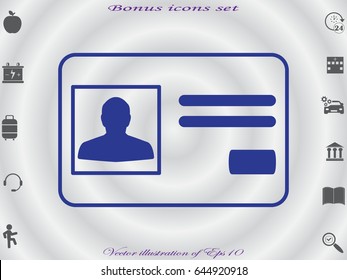 identity card, a document icon, vector illustration eps10