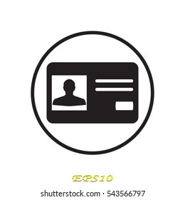 identity card, document, vector illustration eps10