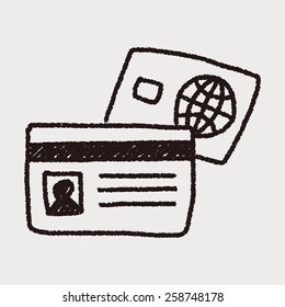 Identity card doodle drawing