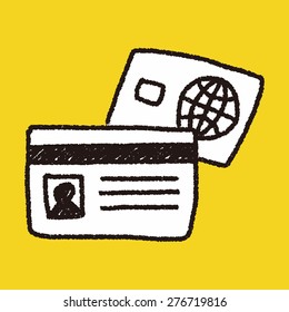 Identity card doodle drawing