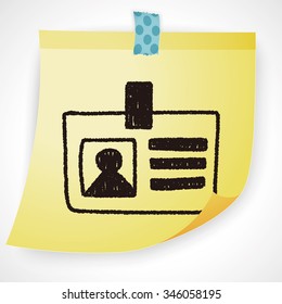 Identity card doodle drawing