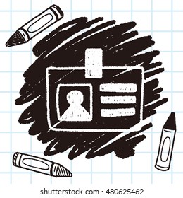 Identity card doodle drawing
