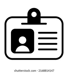 identity card Finance Related Vector Line Icon. Editable Stroke Pixel Perfect