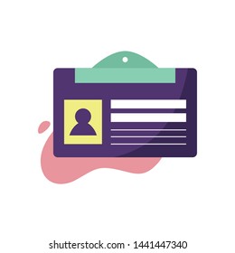 Identity Card Flat Icon Vector For Business and Office