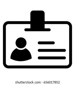 Identity Card Glyph Vector Icon