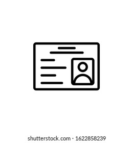 identity card icon design line style. Perfect for application, web, logo and presentation template