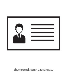 vector de diseño de icono de tarjeta de identidad