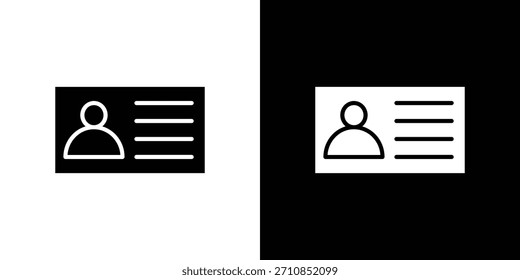 Identity card icon design vector collection. flat icons.