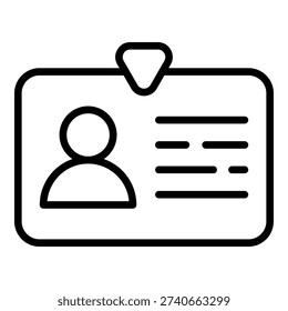 Identity Card Icon Element For Design