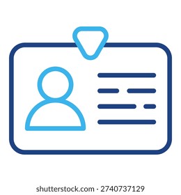Identity Card Icon Element For Design