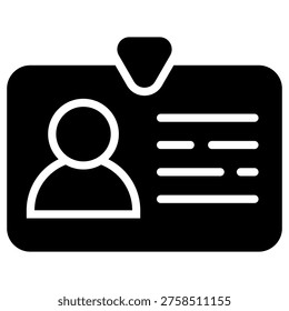 Identity Card Icon Element For Design
