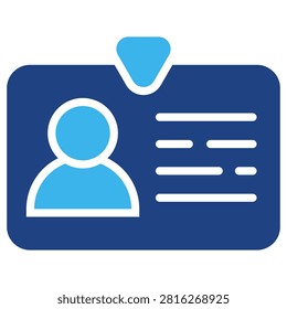 Identity Card Icon Element For Design