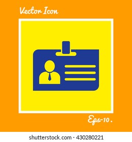 Identity Card Icon. Eps-10.