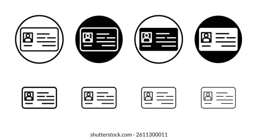 identity card icon Flat illustration sign