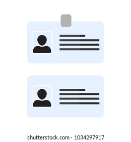 identity card icon in flat style isolated vector illustration on white transparent background