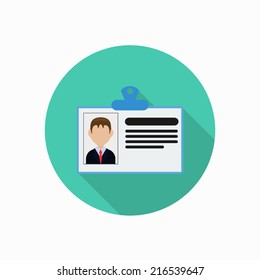 identity card icon illustration