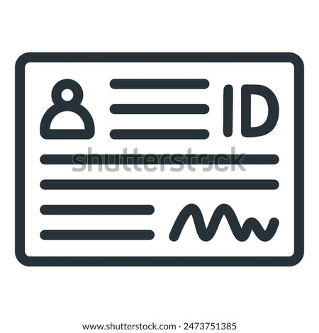 
Identity card icon line symbol sign design