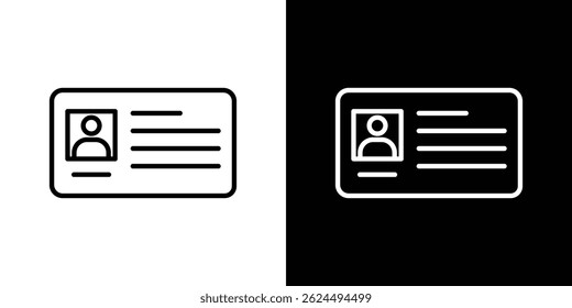 Identity card icon. Logotype vector set