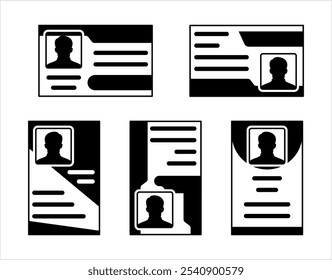Identity Card Icon, Official Identity Document For Personal, Id Card, Business Id, Vector Art Illustration