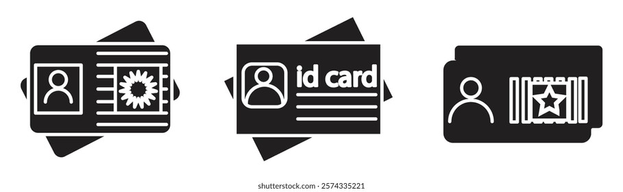 identity card icon. personal identity. citizen identity card sign. driving license, vector illustration.