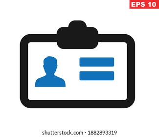 identity card icon, profile icon vector illustration