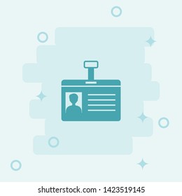 Identity Card Icon. Simple icon, blue colored icon illustration.