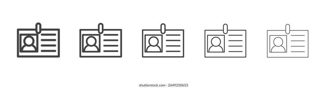 identity card icon simple illustration collection symbol