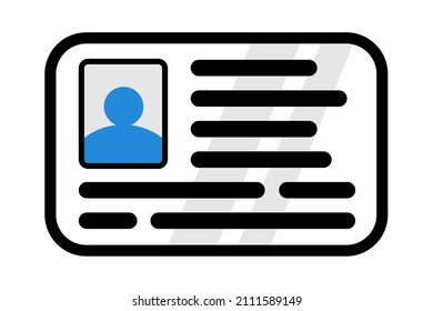identity card icon. simple, minimalis, and flat style