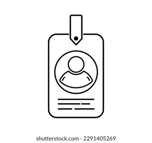 icono de tarjeta de identidad, símbolo de tarjeta de identidad, archivo vector