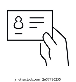 An identity card icon symbolizing the concept of identity verification and personal identification needs