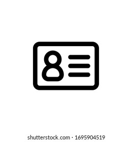 identity card icon vector for any purposes