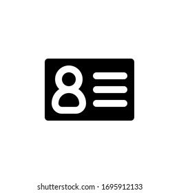 vector de icono de tarjeta de identidad para cualquier propósito