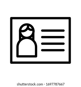 vectores de icono de tarjeta de identidad para cualquier propósito en fondo blanco