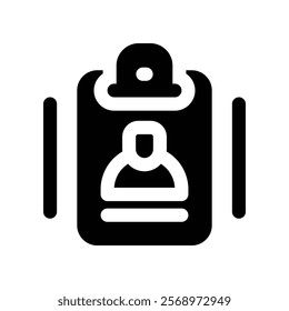 identity card icon. vector glyph icon for your website, mobile, presentation, and logo design.