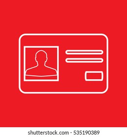 identity card, card, icon, vector illustration EPS 10