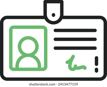 Identity Card icon vector image. Suitable for mobile application web application and print media.