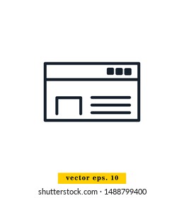 Identity Card Icon Vector Logo Design Template