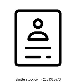 Icono de tarjeta de identidad Ilustración de diseño del vector