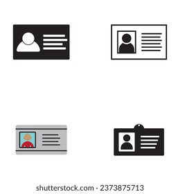 identity card icon vector template illustration logo design