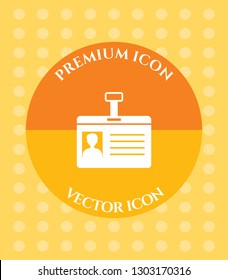 Identity Card Icon for Web, Applications, Software & Graphic Designs.